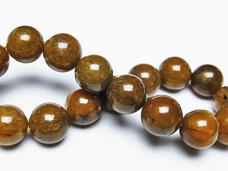 ルチルインアゲート ブレスレット 12mm [T258-1949] 2枚目