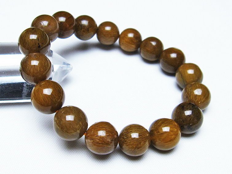 ルチルインアゲート ブレスレット 11mm [T258-1951] 1枚目
