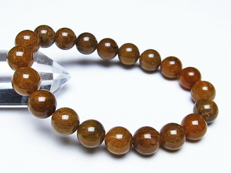 ルチルインアゲート ブレスレット 11mm [T258-1955] 1枚目