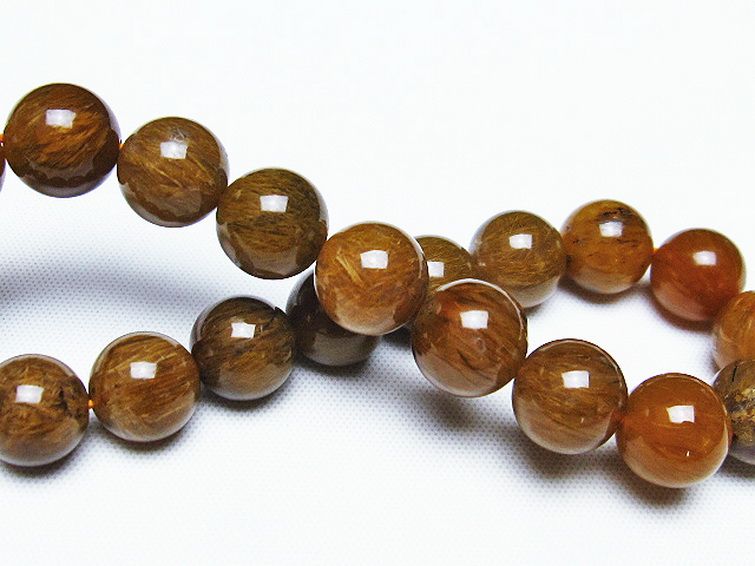 ルチルインアゲート ブレスレット 11mm [T258-1955] 2枚目