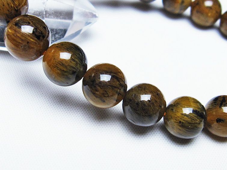 ルチルインアゲート ブレスレット 10mm [T258-1958] 3枚目