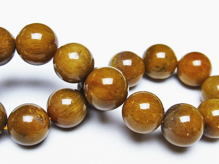 ルチルインアゲート ブレスレット 13mm [T258-1972] 2枚目