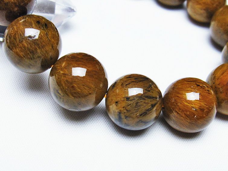 ルチルインアゲート ブレスレット 15mm [T258-1976] 3枚目