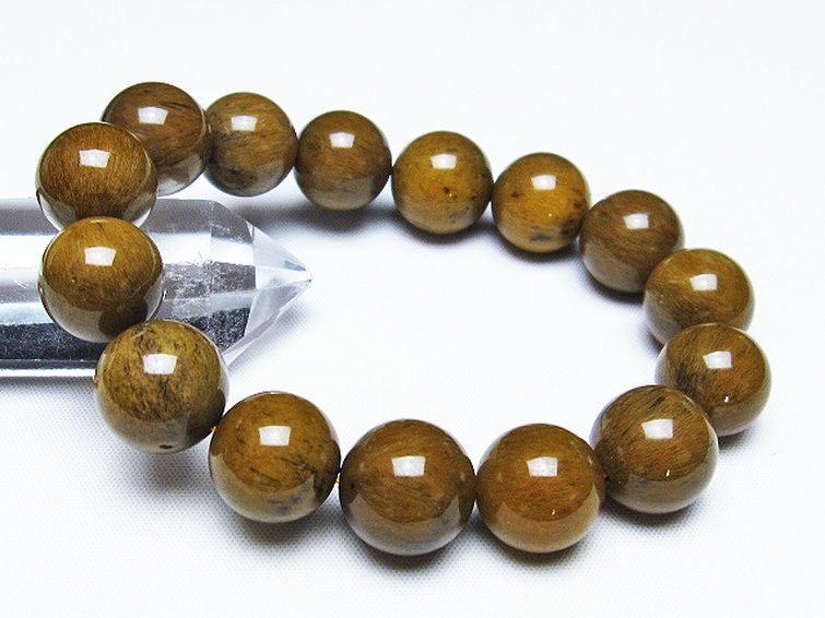 ルチルインアゲート ブレスレット 15mm [T258-1978] 1枚目