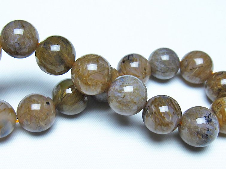 ルチルインアゲート ブレスレット 12mm [t258-2057] 2枚目