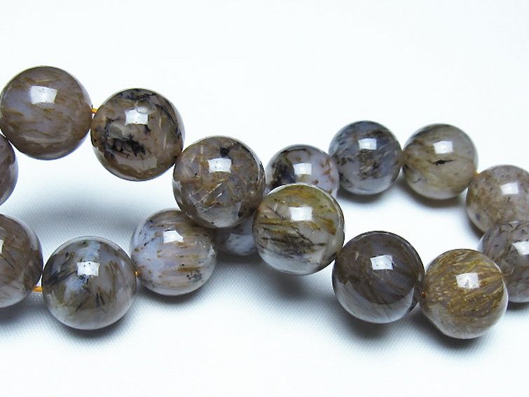 ルチルインアゲート ブレスレット 14mm [t258-2059] 2枚目