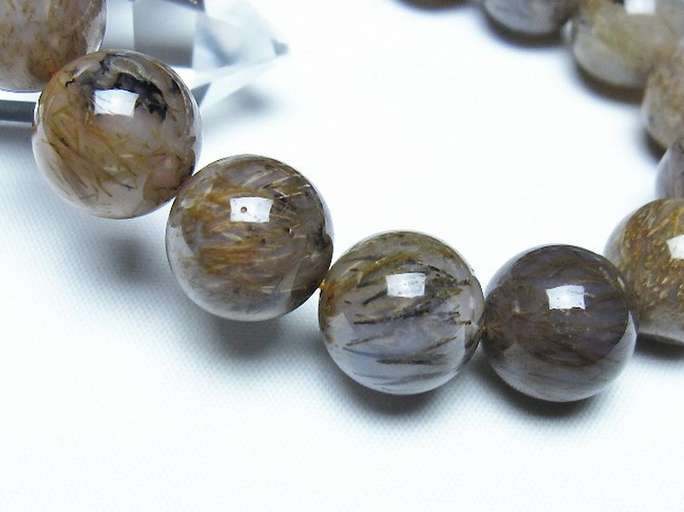 ルチルインアゲート ブレスレット 14mm [t258-2059] 3枚目