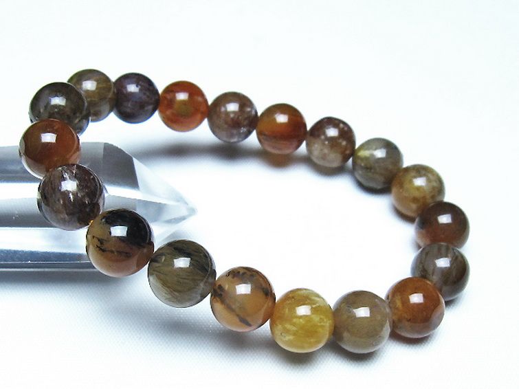 ルチルインアゲート ブレスレット 11mm [t258-2064] 1枚目