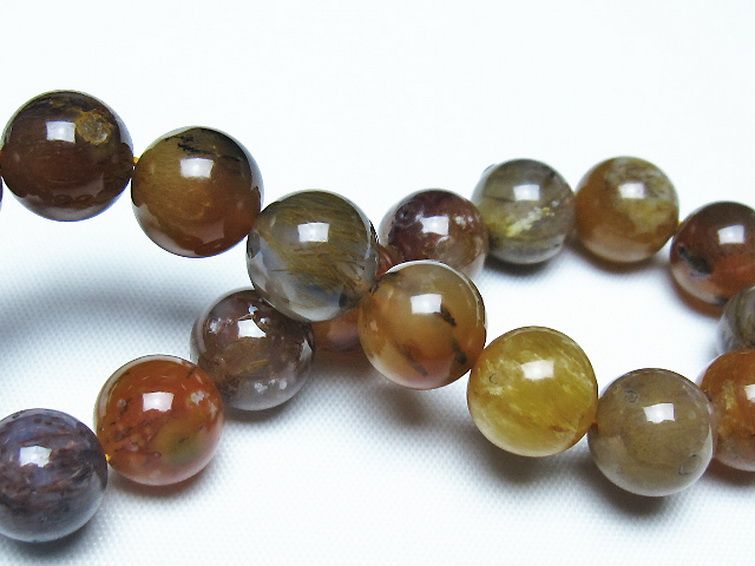 ルチルインアゲート ブレスレット 11mm [t258-2064] 2枚目