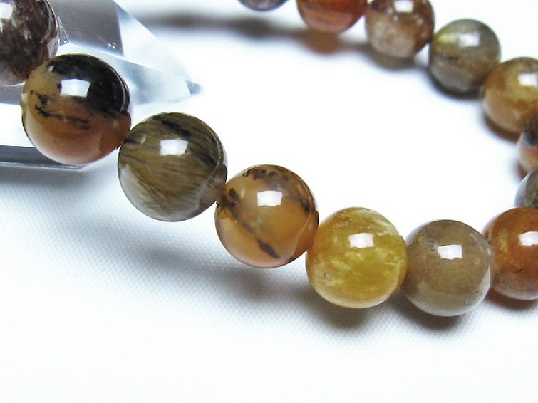 ルチルインアゲート ブレスレット 11mm [t258-2064] 3枚目