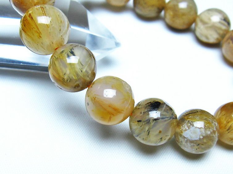 ルチルインアゲート ブレスレット 12mm [t258-2075] 3枚目