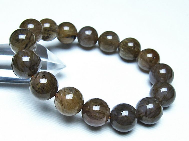 ルチルインアゲート ブレスレット 14mm [t258-2078] 1枚目