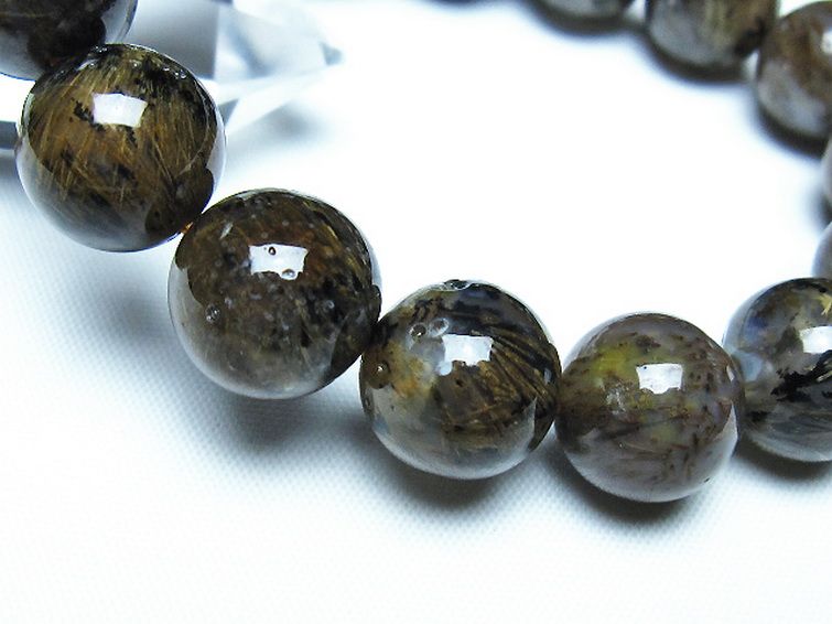 ルチルインアゲート ブレスレット 13mm [t258-2088] 3枚目