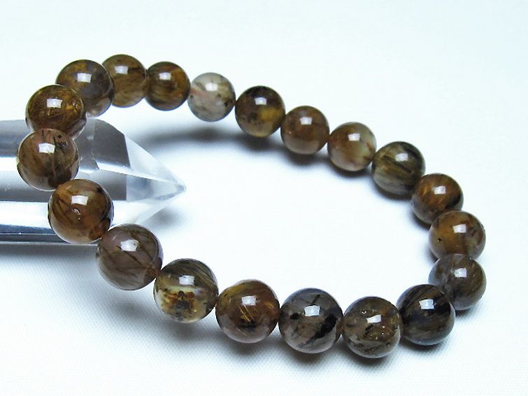 ルチルインアゲート ブレスレット 10mm [t258-2099] 1枚目