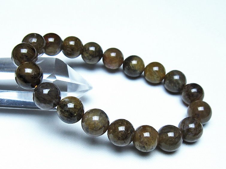 ルチルインアゲート ブレスレット 11mm [t258-2101] 1枚目