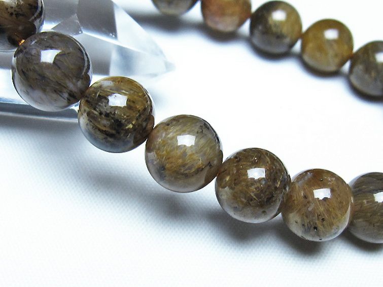 ルチルインアゲート ブレスレット 11mm [t258-2101] 3枚目