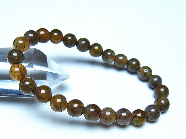 ルチルインアゲート ブレスレット 7mm [t258-2105] 1枚目