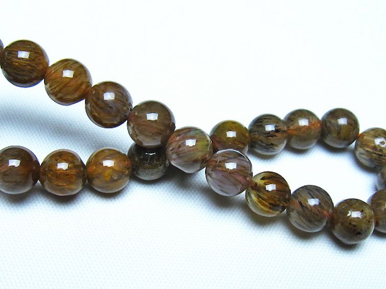 ルチルインアゲート ブレスレット 7mm [t258-2105] 2枚目