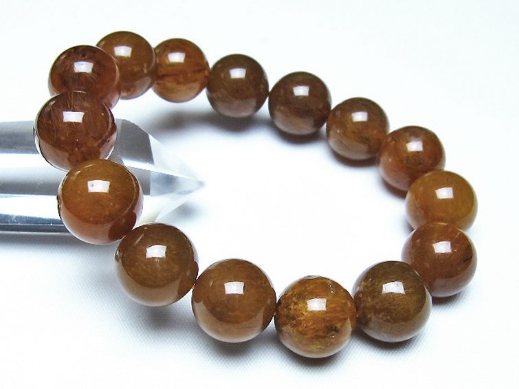 ルチルインアゲート ブレスレット 14mm [t258-2115] 1枚目