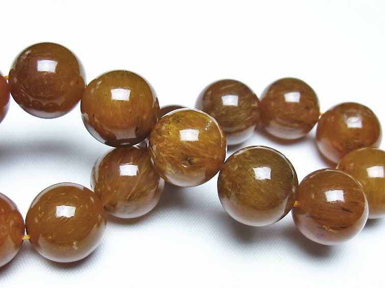 ルチルインアゲート ブレスレット 14mm [t258-2115] 2枚目