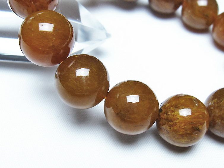 ルチルインアゲート ブレスレット 14mm [t258-2115] 3枚目