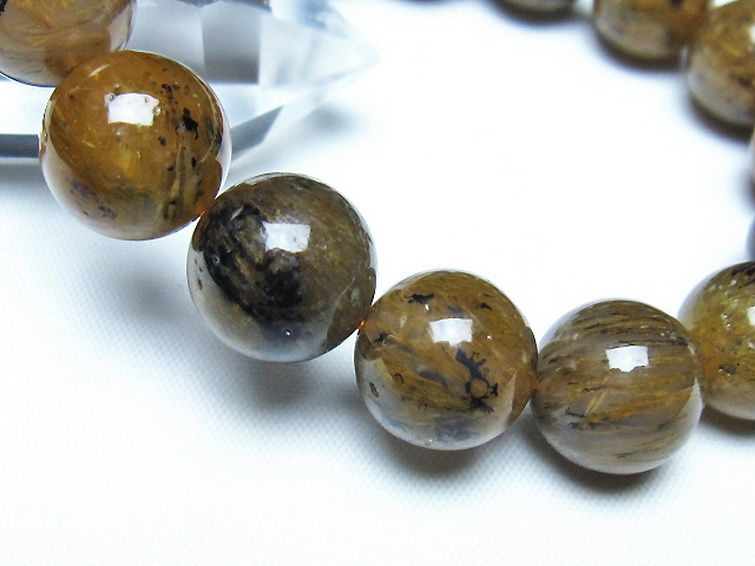 ルチルインアゲート ブレスレット 13mm [t258-2125] 3枚目