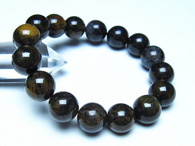 ルチルインアゲート ブレスレット 14mm [t258-2133] 1枚目