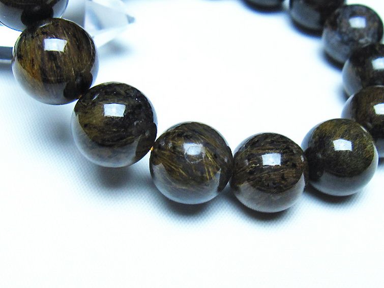 ルチルインアゲート ブレスレット 14mm [t258-2133] 3枚目