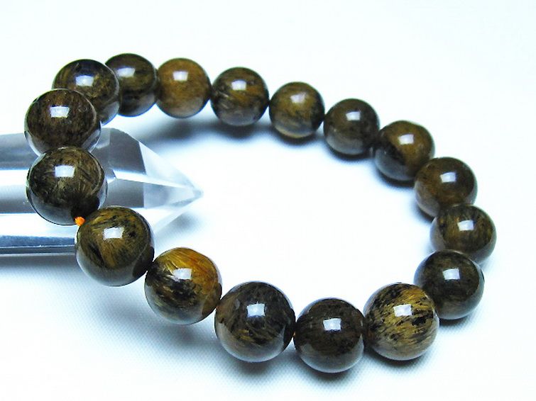 ルチルインアゲート ブレスレット 12mm [t258-2135] 1枚目