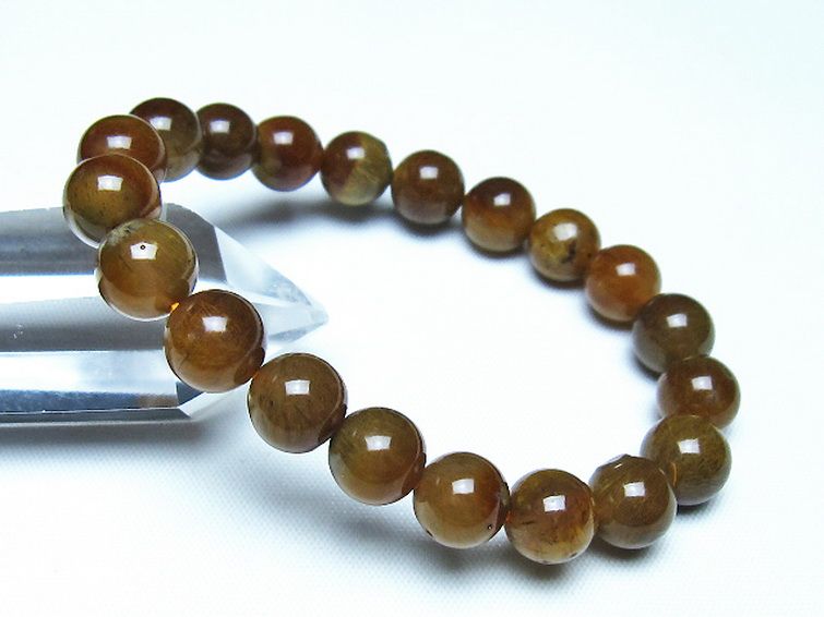 ルチルインアゲート ブレスレット 9mm [t258-2145] 1枚目