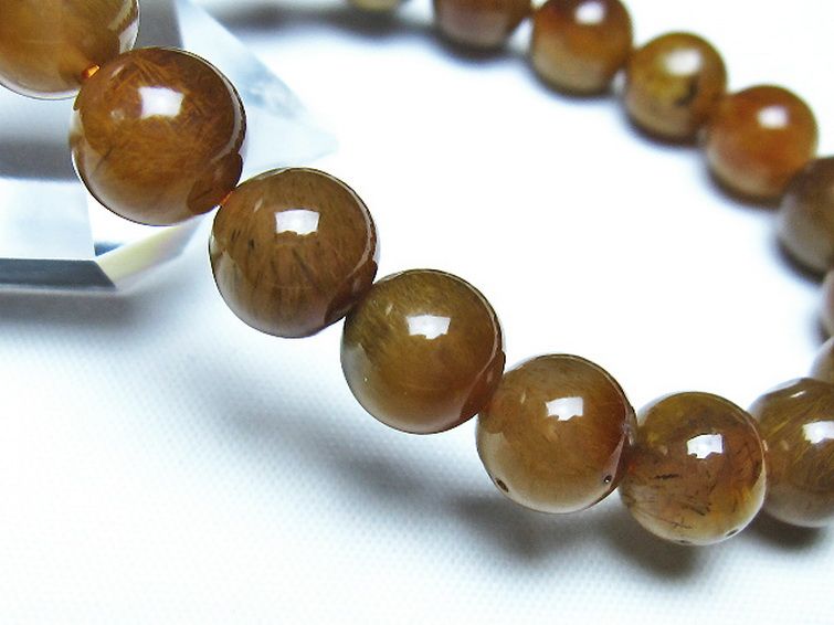 ルチルインアゲート ブレスレット 9mm [t258-2145] 3枚目