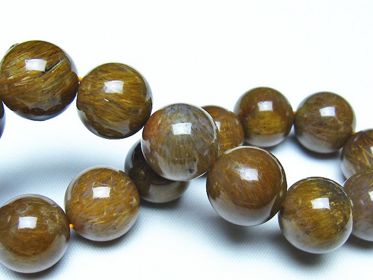 ルチルインアゲート ブレスレット 14mm [t258-2164] 2枚目