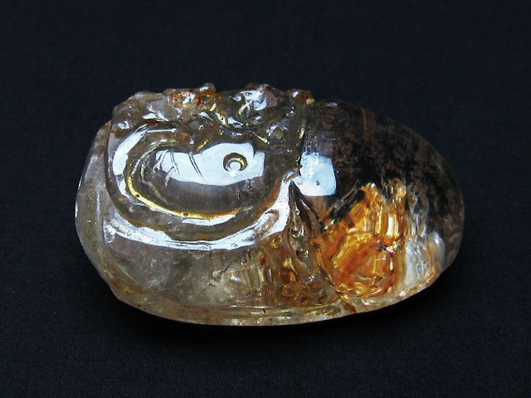 ヒマラヤ水晶 手彫り 魚 置物 [t261-1115] 2枚目