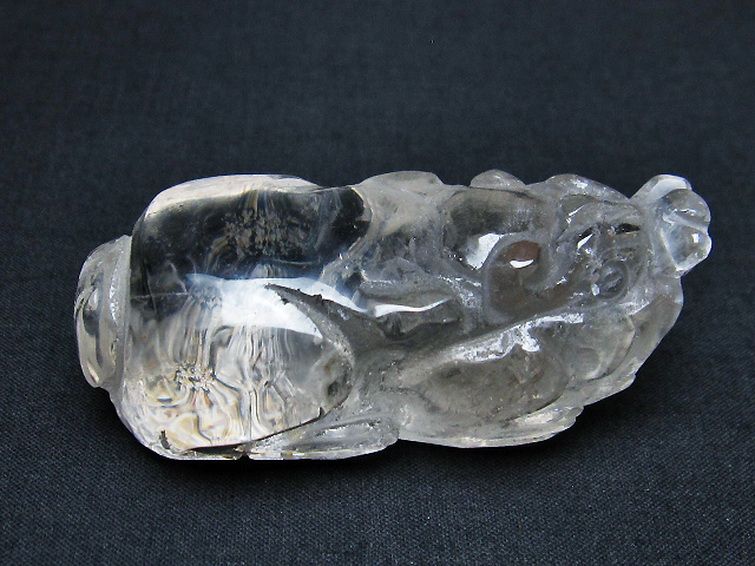 ヒマラヤ水晶 ヒキュウ 貔貅 置物 [t261-1184] 2枚目