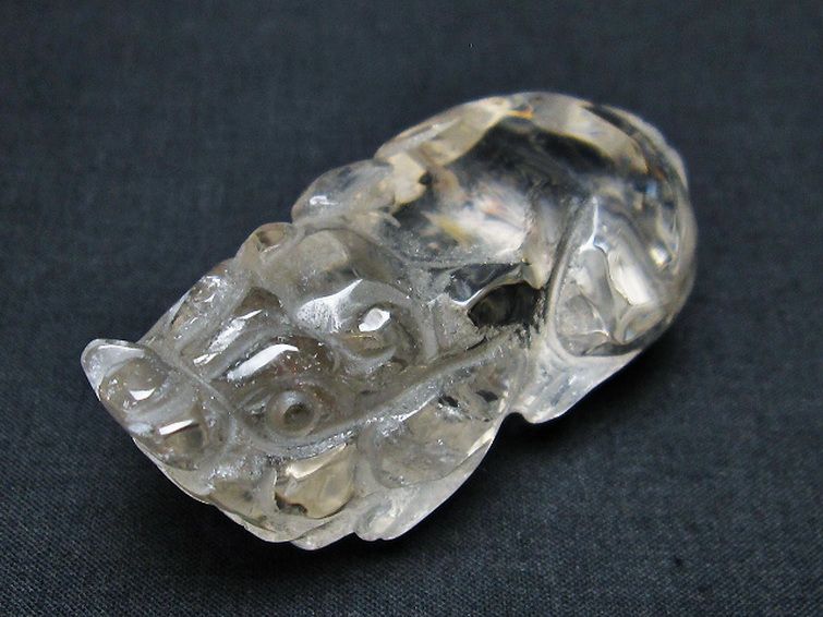 ヒマラヤ水晶 ヒキュウ 貔貅 置物 [t261-1184] 3枚目