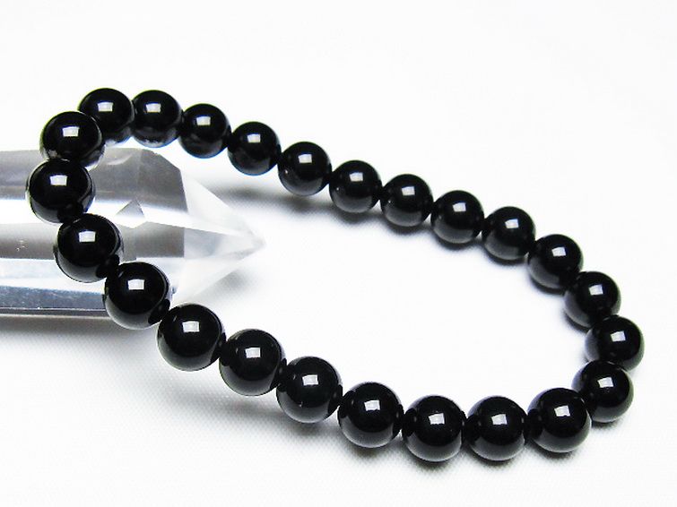 ゴールドキャッツアイオブシディアン ブレスレット 8mm [T265-1726] 1枚目
