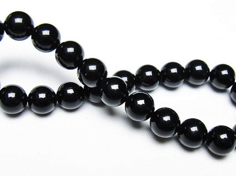 ゴールドキャッツアイオブシディアン ブレスレット 8mm [T265-1726] 2枚目