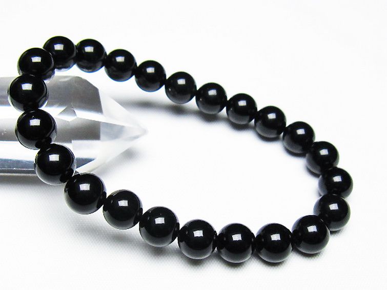 ゴールドキャッツアイオブシディアン ブレスレット 8mm [T265-1730] 1枚目