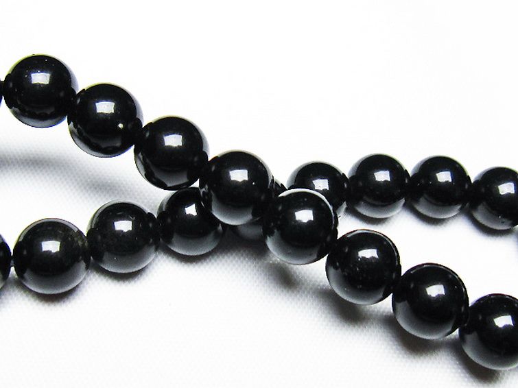 ゴールドキャッツアイオブシディアン ブレスレット 8mm [T265-1737] 2枚目