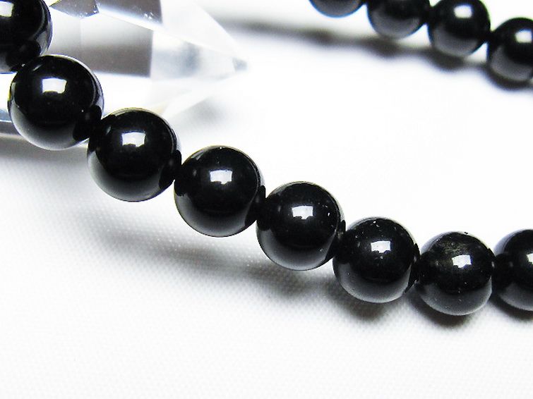 ゴールドキャッツアイオブシディアン ブレスレット 8mm [T265-1737] 3枚目