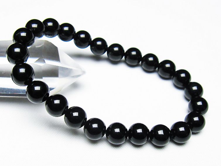 ゴールドキャッツアイオブシディアン ブレスレット 8mm [T265-1742] 1枚目