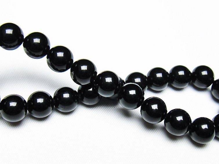 ゴールドキャッツアイオブシディアン ブレスレット 8mm [T265-1742] 2枚目