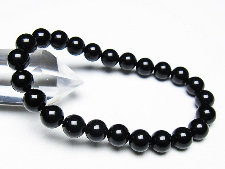ゴールドキャッツアイオブシディアン ブレスレット 8mm [T265-1780] 1枚目