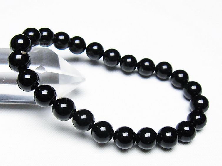 ゴールドキャッツアイオブシディアン ブレスレット 8mm [T265-1784] 1枚目