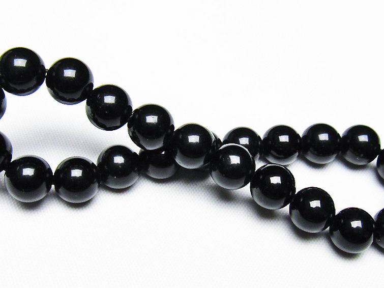 ゴールドキャッツアイオブシディアン ブレスレット 8mm [T265-1786] 2枚目