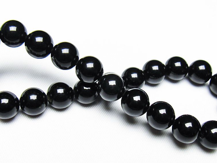 ゴールドキャッツアイオブシディアン ブレスレット 8mm [T265-1790] 2枚目