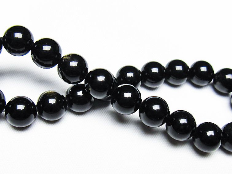 ゴールドキャッツアイオブシディアン ブレスレット 8mm [T265-1938] 2枚目