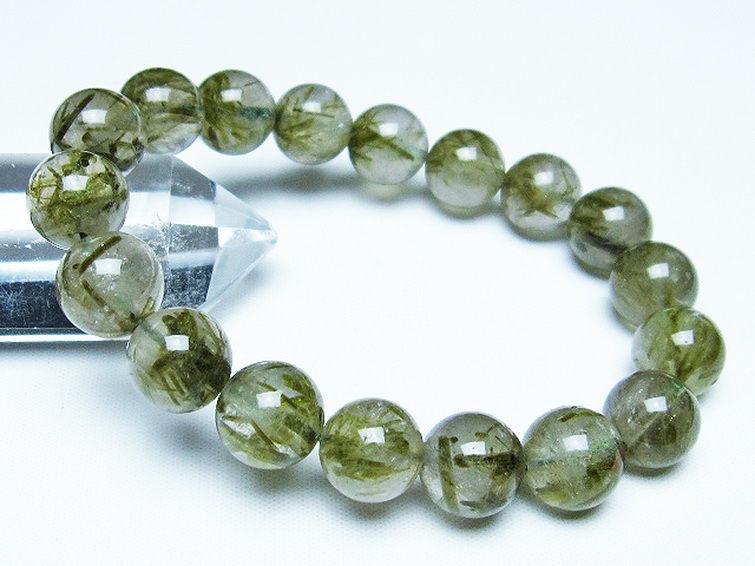 グリーンエピドート 緑簾石 ブレスレット 12mm [t270-2911] 1枚目