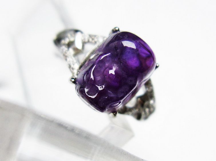 アメジスト ヒキュウ 貔貅 指輪 (16号) [t275-22071] 2枚目