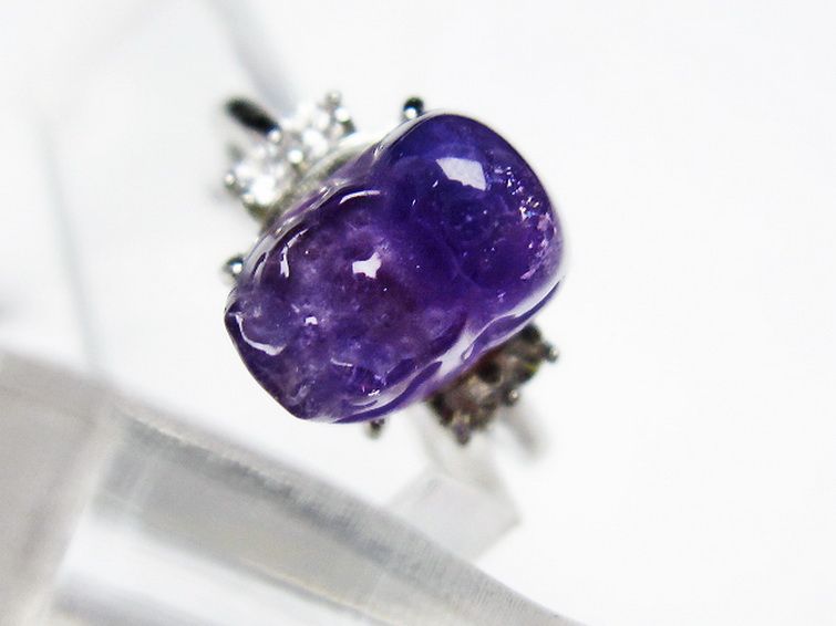 アメジスト ヒキュウ 貔貅 指輪 (15号) [t275-22078] 2枚目